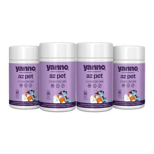 Kit Suplemento Multivitamínico AZ Pet - Imunidade e Longevidade - Sabor Carne - 120 Caps