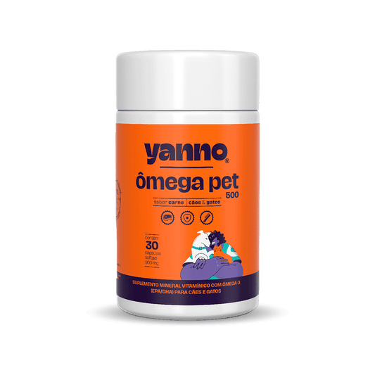 Suplemento Alimentar Ômega Pet Yanno - Sabor Carne - 30 Caps